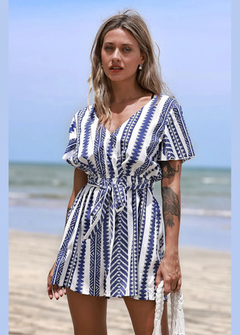 Комбінезон CUPSHE геометричний білий повсякденний поліестер