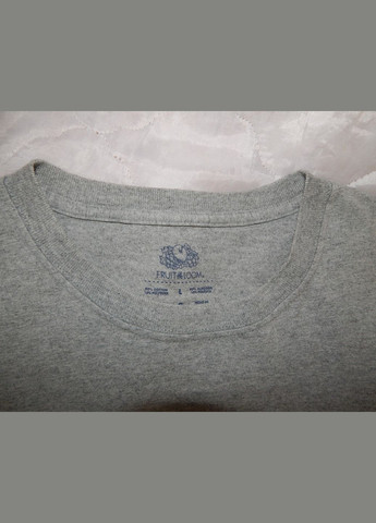 Футболка чоловіча з довгим рукавом р.50 015FMLN (тільки в зазначеному розмірі, тільки 1 шт.) Fruit of the Loom однотонний сірий повсякденні бавовна