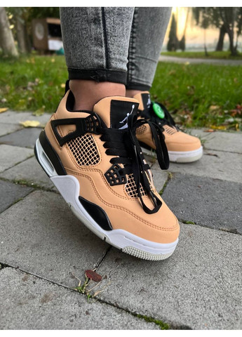 Цветные демисезонные кроссовки мужские nike air jordan 4 retro fossil найк аир джордан No Brand