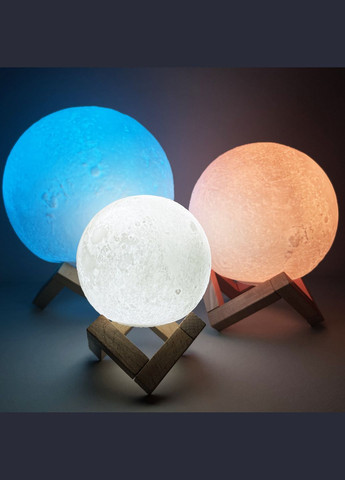 Світильник настільний Місяць 3D RGB 8 см + пульт No Brand (323584919)