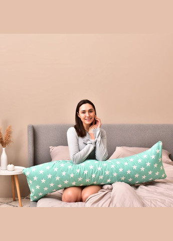 Наволочка для подушки S-Form 40х130 см с молнией без хлопка, мята, натуральная ткань. IDEIA (334726665)