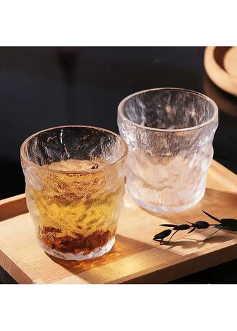 Набір склянок Glacier з золотим обідком, 2×300 мл - рельєфні склянки для віскі, коктейлів, води More (366088871)