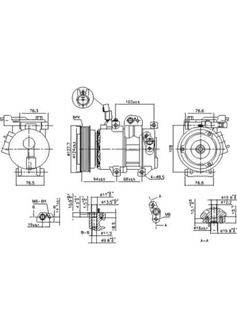 Компрессор кондиционера HYUNDAI SOLARIS (RB) (11-) 1.4 I 16V|HYUNDAI SOLARIS (RB) (11-) 1.6 I 16V|HYUNDA 890621 Nissens (366171143)