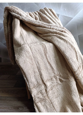 Неймовірно м’який та теплий плед шарпей на овчині, євро розмір 200*230, у пакуванні Colorful Home (366096503)