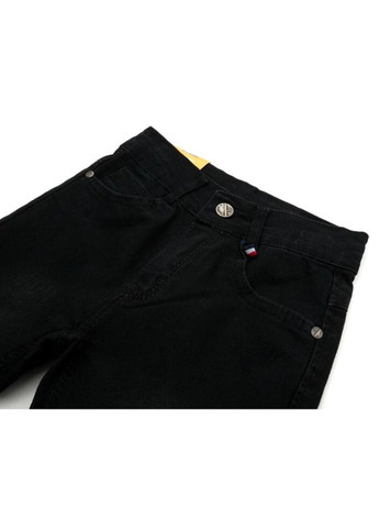 Черные демисезонные джинсы базовые (19013-116b-black) Sercino