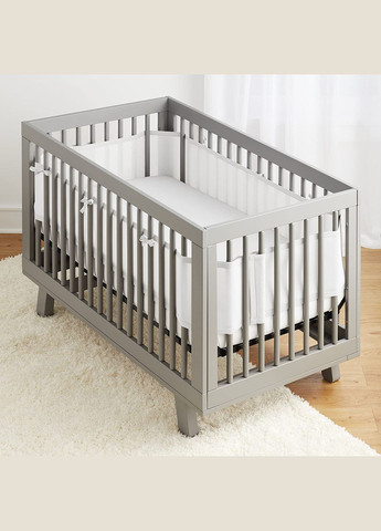 Защитные бортики на кроватку для новорожденного 2в1 защита на кроватку 320*27 см. и 150*27 см. Бортик для кроватки, Белый PAPAELLA (329194624)