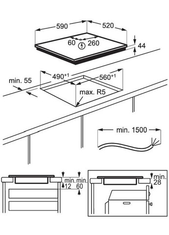 Варочная поверхность индукционная CIR60430 Electrolux (337324494)