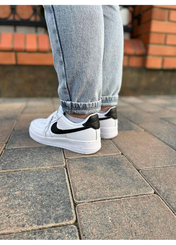 КРОСІВКИ ЖІНОЧІ NIKE AIR FORCE 1 WHITE BLACK НАЙК АІР ФОРС 1 ПРЕМІУМ No Brand чорні демісезони (367174658)