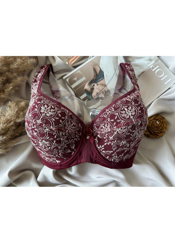 Бордовый бюстгальтер полномерный на чашку е бордо Finikin