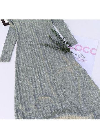 Зелена в'язна сукня міді Zara