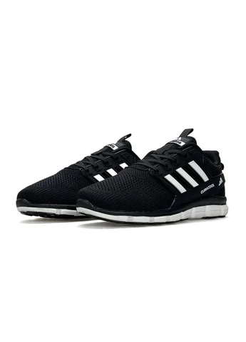 Черные демисезонные кроссовки мужские adidas No Brand Climacool Black White