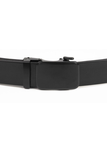 Мужской ремень кожаный c затемненным матовым металлом 20270 Черный Vintage (302972047)