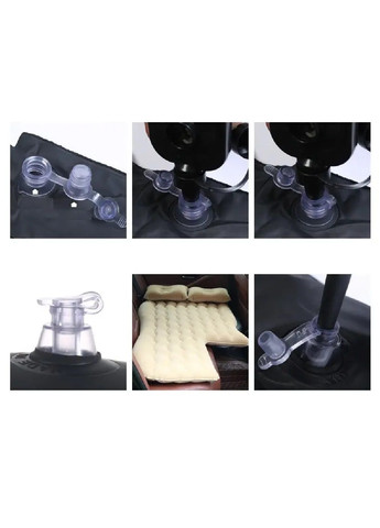 Автомобільний надувний матрац для салону машини автомобіля з подушками насосом сіткою кишенею (479140-Prob) Сірий Unbranded (315913747)