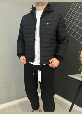 Чорна демісезонна демісезонна куртка з лого Vakko