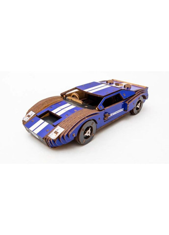 Деревянный 3D конструктор Fast car Gt, Puzzleоk (Puz-26915), 164 дет. (синий) PuzzleOK (367189132)