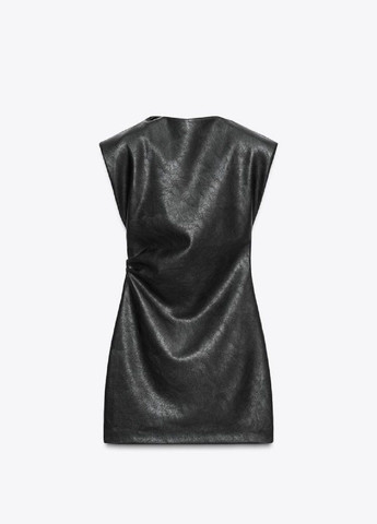 Черное платье Zara однотонное