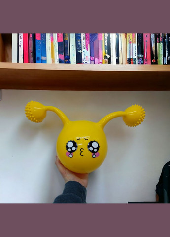 Мячик-прыгун, 40 см, с рожками (желтый) MIC (292252264)