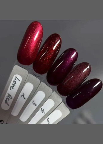 Гель лак кошачий глаз Professional RED LOVE 04 бордовый гель лак вишневый Saga (342376514)