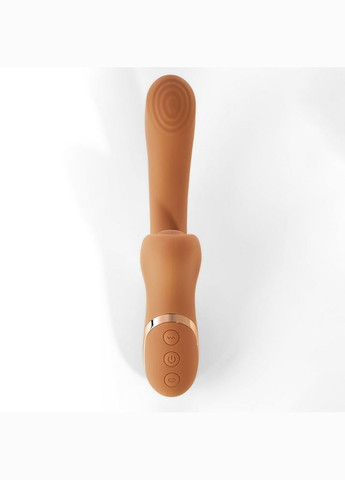 Вібратор для точки G з вакуумним стимулятором клітора Sweet Em Velvet Lure бежевий No Brand (303889896)