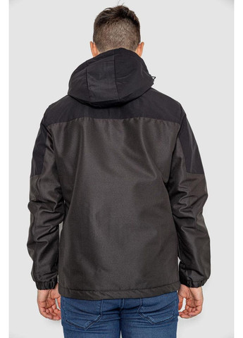 Чорна куртка чоловіча демісезонна з капюшоном,, 214r61035 No Brand