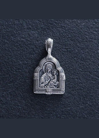 Срібна ладанка Божа Матір 13355 Oniks (270199253)