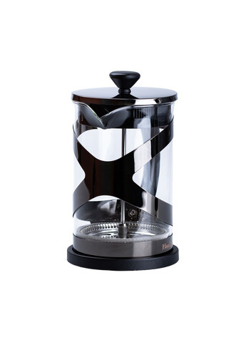 Френч-прес чайник скляний Haus Roland 800 мл з фільтром, чорний TS Kitchen HP33540B No Brand (360977779)