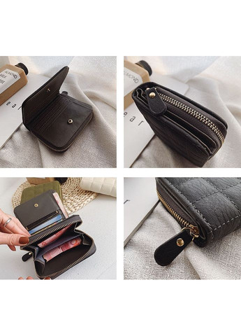 Маленький женский стеганный кошелек на молнии из экокожи розовый No Brand (351536783)