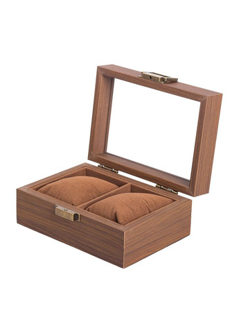 Дерев'яна скринька для наручного годинника 16.5×12×7.5 см на 2 відсіки HP-5-10 Yiwu (353505134)