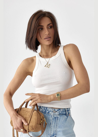 Однотонная женская майка - лимонный цвет Lurex — 335077169