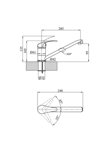 Смеситель для кухни Leon - C030 Agua (368580275)