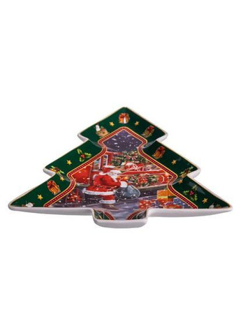 Блюдо для закусок Santa фарфоровое фигурное 29*24*2 см HP-SDHK-18 No Brand (374466544)