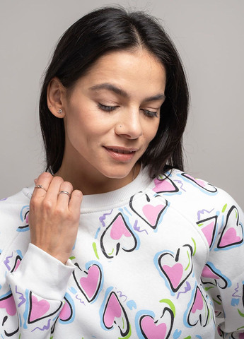 Білий світшот жіночий heart білий 341498 Power (268373002)