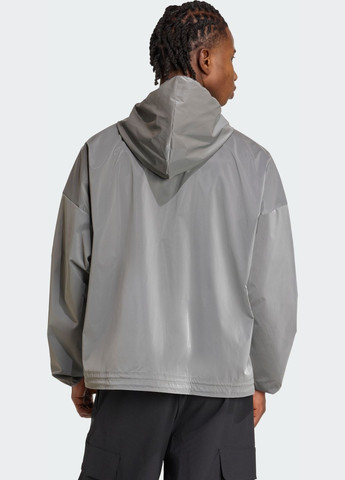 Серая демисезонная ветровка city tech metallic holiday adidas