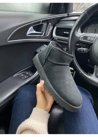 Жіночі Уггі UGG Ultra Mini Black (Замша) (369384141)