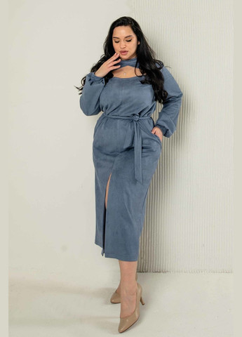 Сіро-синя кежуал, святковий, ділова сукня ри мари селма пл 0722 RiMari