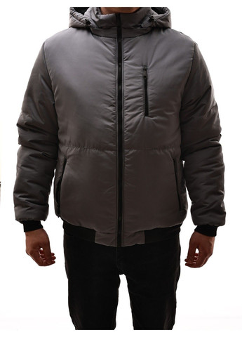 Темно-серая куртка зимняя мужская Sport