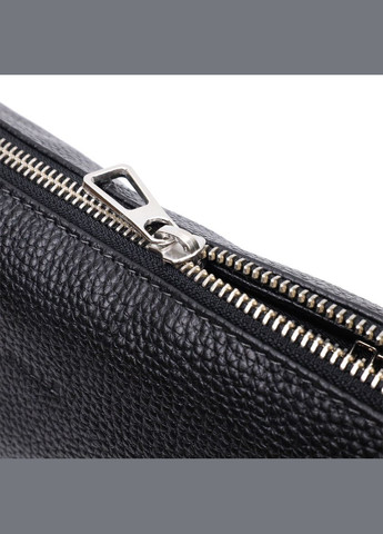 Зручний жіночий клатч із натуральної зернистої шкіри 11697 Чорний Grande Pelle (298571118)
