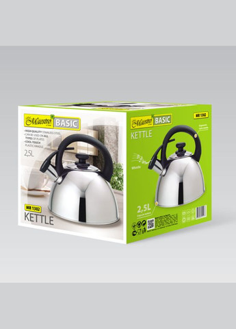 Чайник неіржавкий Basic 2.5 л MR-1302 (MR-1302) капсульне дно Maestro (316631969)