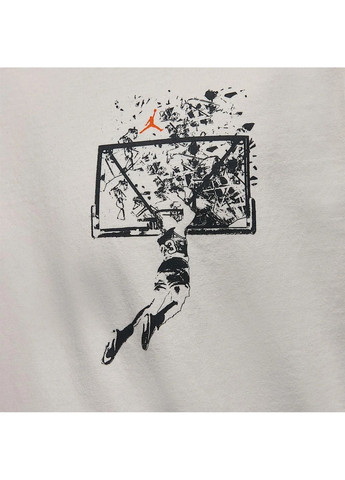 Белая мужская футболка brk svv ovsz gfx ss crew white Air Jordan