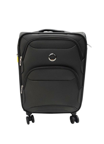 PARIS Sky Max 2.0 Расширяемая мягкая багажная сумка с колесиками Spinner Wheels, черная, ручная кладь Delsey slim fit (371015213)