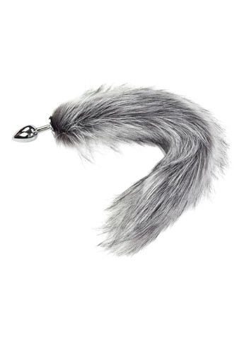 Анальная пробка лисы, пробка для ануса хвост лисы серого цвета, втулка анальная China (326598699)