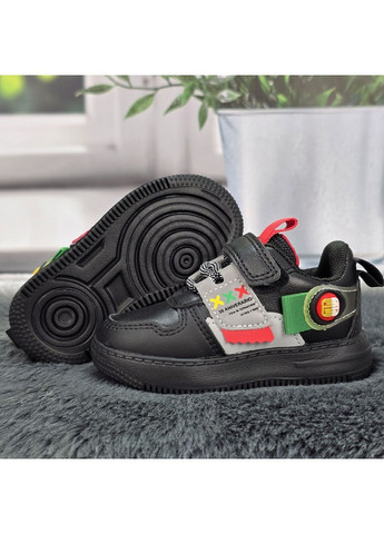 Черные демисезонные кроссовки подростковые Fashion