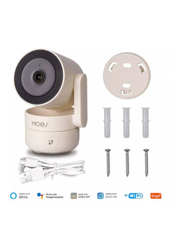 Возвратная PTZ WiFi IP камера видеонаблюдения P52 4MP 360° видеоняня (WCM-P52) MOES (319156555)