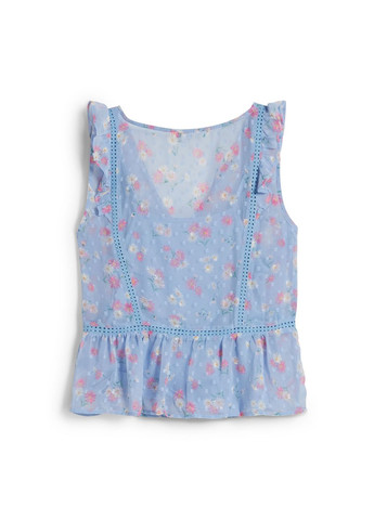 Блакитна блуза в квітковий принт C&A