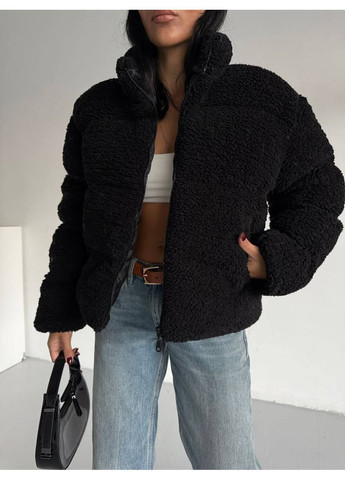Чорна зимня жіноча тепла куртка No Brand