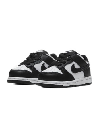 Чорні всесезон кросівки дитячі dunk low retro white black panda (2021) (td) Nike