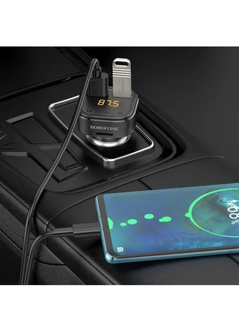 АЗУ FM модулятор Borofone 18W QC3.0 2USB-A No Brand BC43 Flash (402056195)
