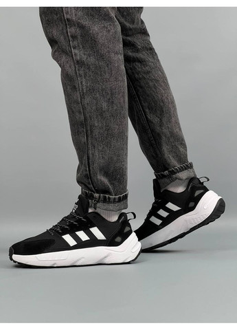 Черные демисезонные кроссовки мужские adidas zx 22 boost black white адидас zx 22 изи буст No Brand