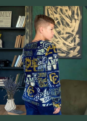 Синяя зимняя пижама для мальчика (подростковая) hc (h001-6079-035-1) No Brand