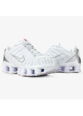 Белые демисезонные кроссовки мужские и женские nike shox tl white | найк шокс тл белые No Brand